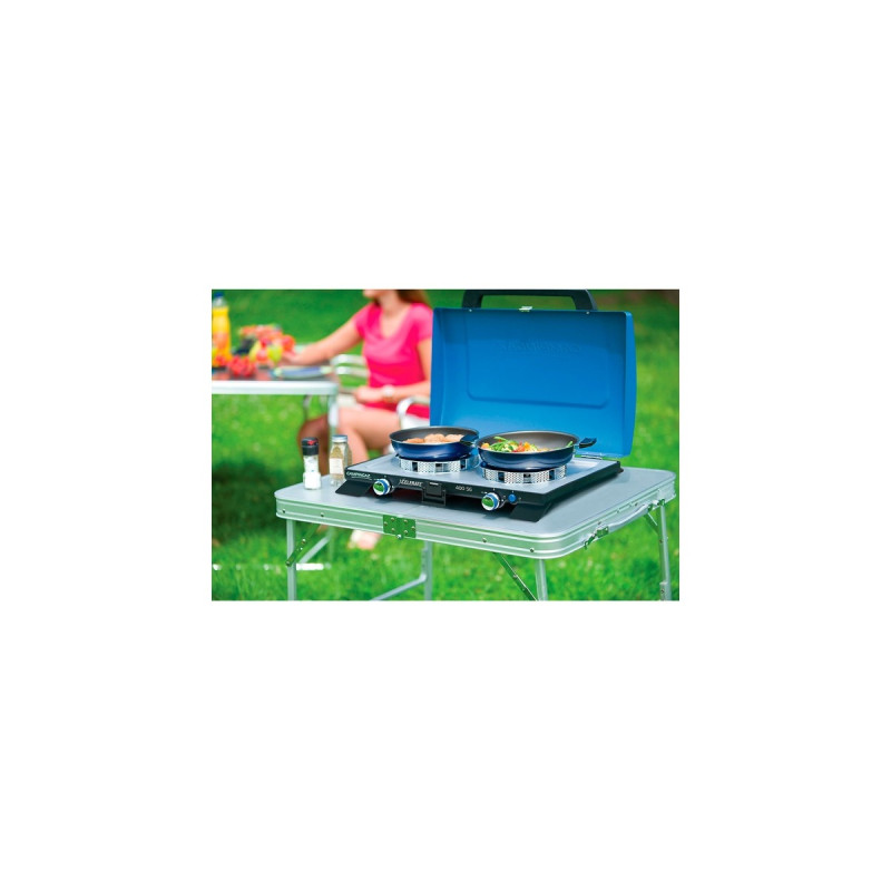 Campingaz Gaskocher 400 SG Caravan, 30mbar(blau/schwarz, mit Grillplatten)