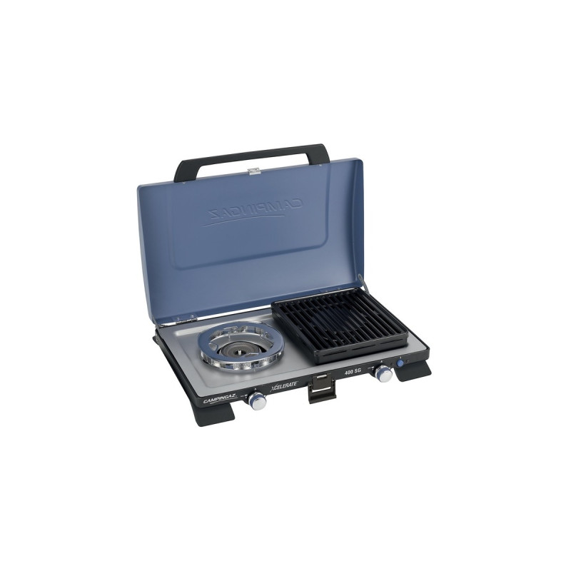 Campingaz Gaskocher 400 SG, 50mbar(blau/schwarz, mit Grillplatten)