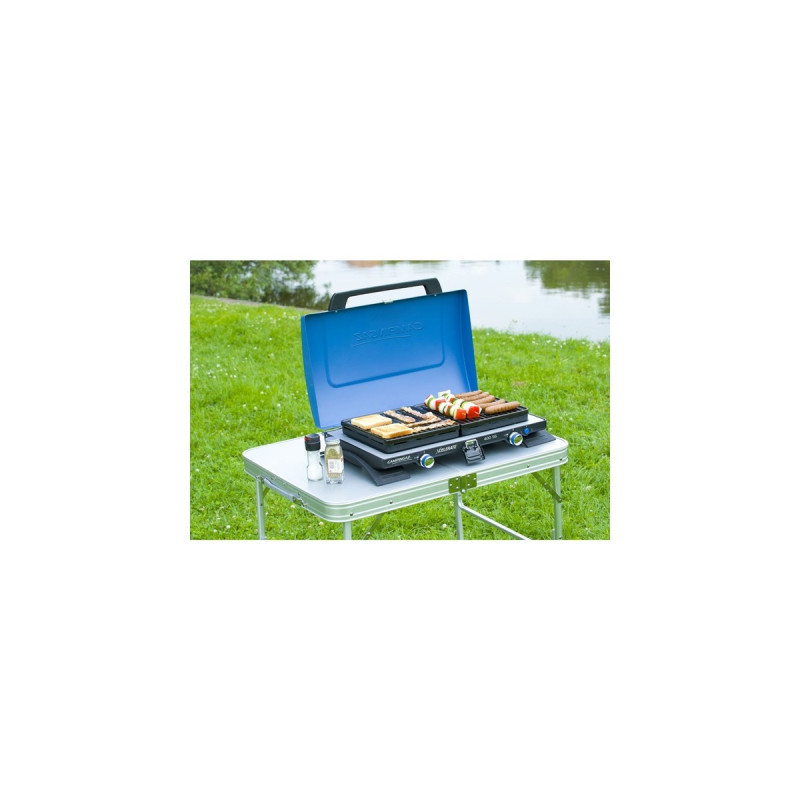 Campingaz Gaskocher 400 SG, 50mbar(blau/schwarz, mit Grillplatten)