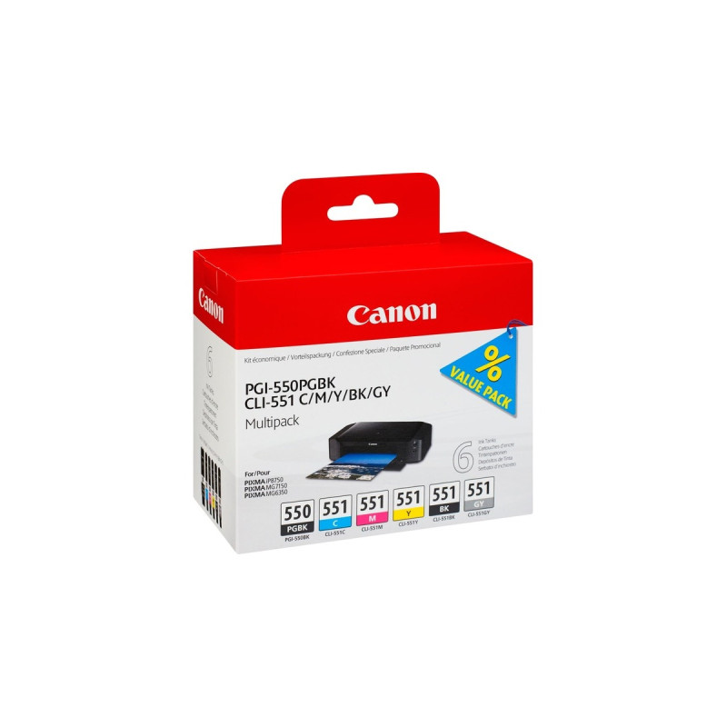 Canon Tinte Multipack PGI-550PGBK/CLI551