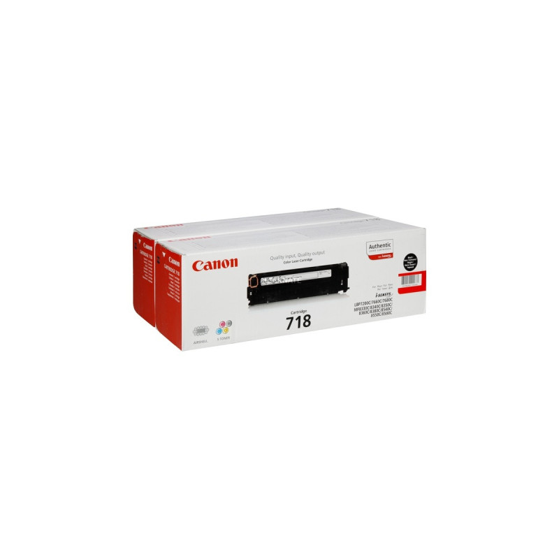 Canon Toner schwarz CRG-718BK(DoppelPack)