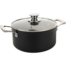 Cerafit Plasma Topf Ø 20cm(schwarz/edelstahl, mit Design-Glasdeckel)