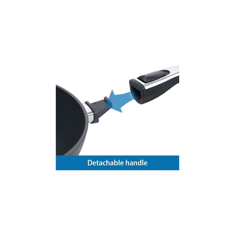 Cerafit Plasma Topf Ø 20cm(schwarz/edelstahl, mit Design-Glasdeckel)