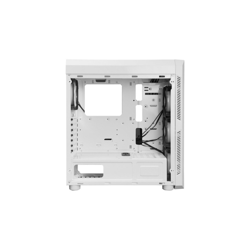 Chieftec GL-03W-OP Scorpion 3 Weiß, Tower-Gehäuse(weiß, Front und Seitenteil aus gehärtetem Glas)