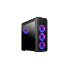 Chieftec GL-04B-OP Scorpion 4, Tower-Gehäuse(schwarz, Seitenteil aus gehärtetem Glas)