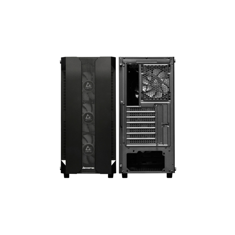 Chieftec GS-01B-OP, Tower-Gehäuse(schwarz, Seitenteil aus gehärtetem Glas)