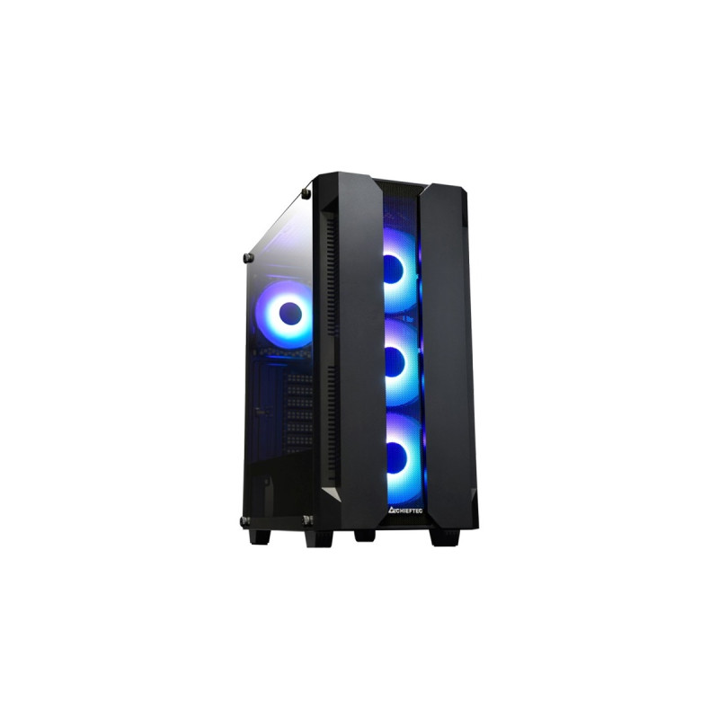 Chieftec GS-01B-OP, Tower-Gehäuse(schwarz, Seitenteil aus gehärtetem Glas)