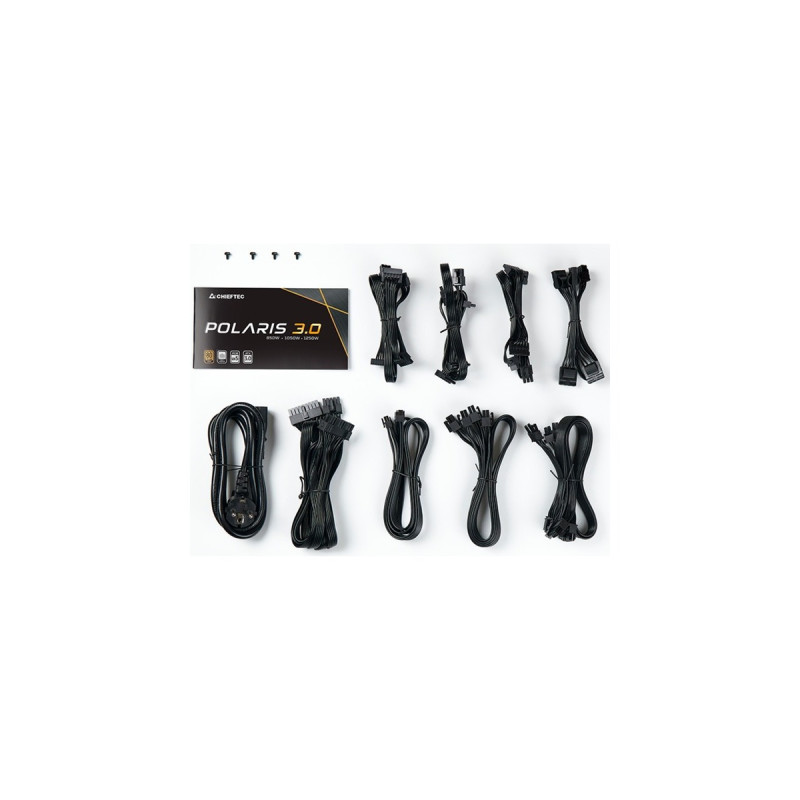 Chieftec PPS-1050FC-A3 1050W, PC-Netzteil(schwarz, Kabel-Management, 1050 Watt)