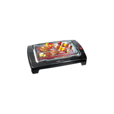 Clatronic Barbeque-Tischgrill BQ 2977, Elektrogrill(schwarz, 2.000 Watt)