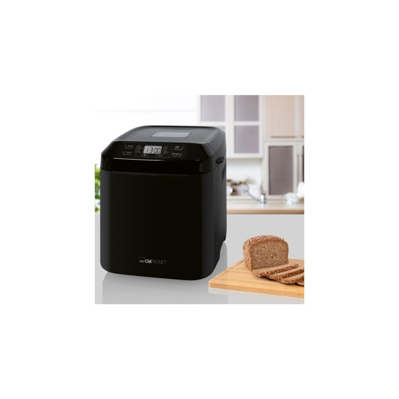 Clatronic Brotbackautomat BBA 3774(schwarz, 550 Watt, 3 Liter, für Brote bis 1,5kg)