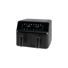Clatronic Doppel-Heißluftfritteuse FR 3804 H(schwarz, 2x 1.350 Watt)