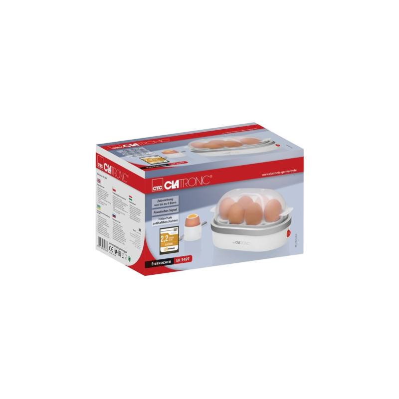 Clatronic Eierkocher EK 3497(weiß/silber)