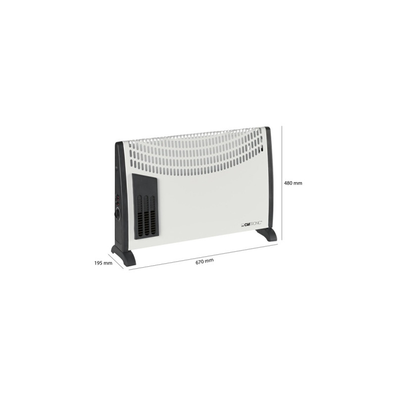 Clatronic Konvektorheizung KH 3433, Standkonvektor(weiß/schwarz)