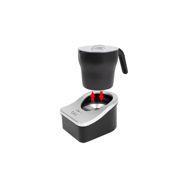 Clatronic MS 3326, Milchaufschäumer(schwarz/edelstahl)