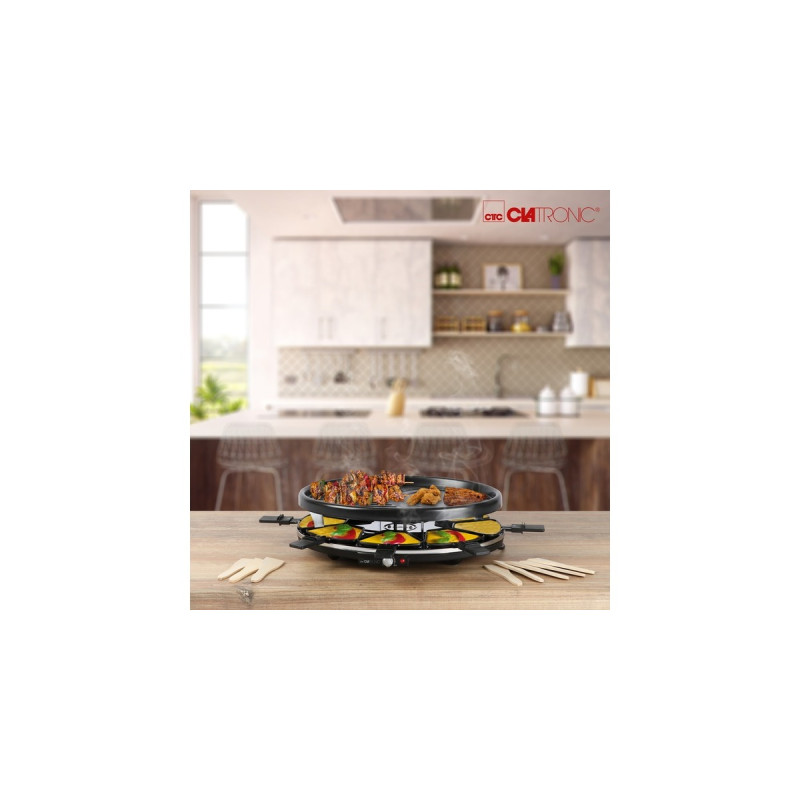 Clatronic Raclette-Grill RG 3776(schwarz/silber)