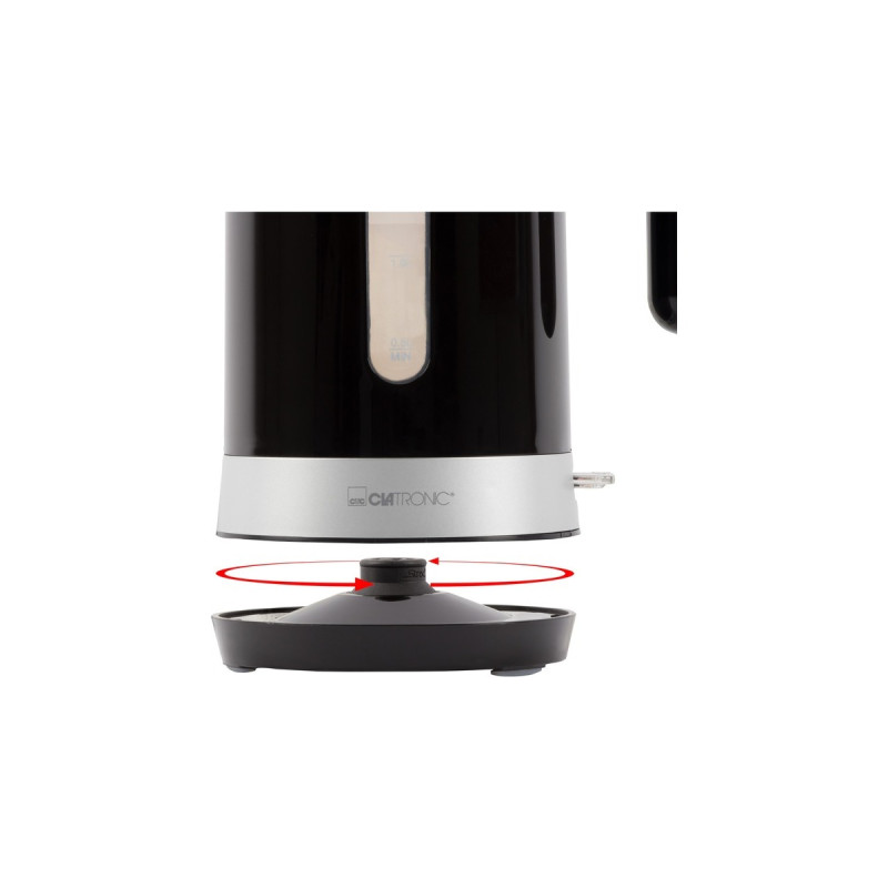 Clatronic WK 3452, Wasserkocher(schwarz/silber, 1,8 Liter)