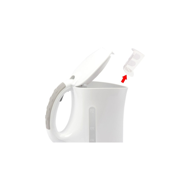Clatronic WK 3462, Wasserkocher(weiß, 1 Liter)