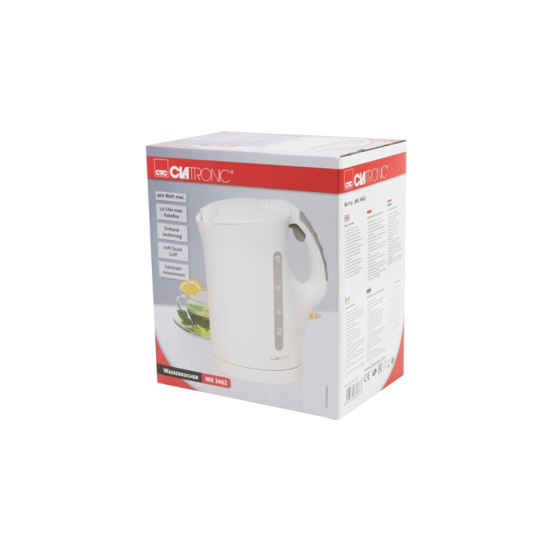 Clatronic WK 3462, Wasserkocher(weiß, 1 Liter)