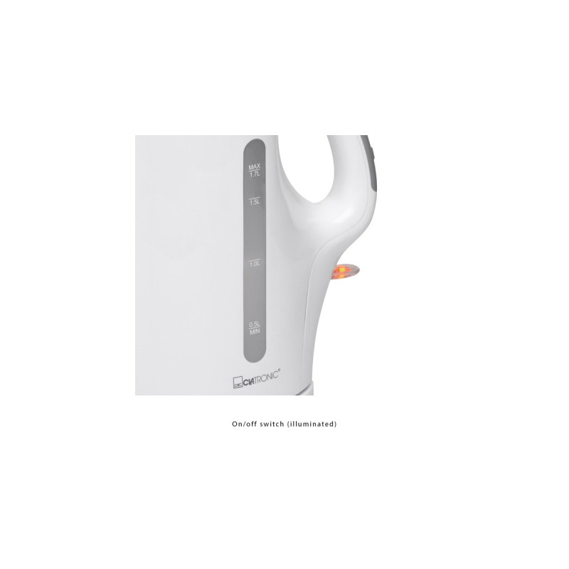 Clatronic Wasserkocher WK 3445(weiß/grau, 1,7 Liter)