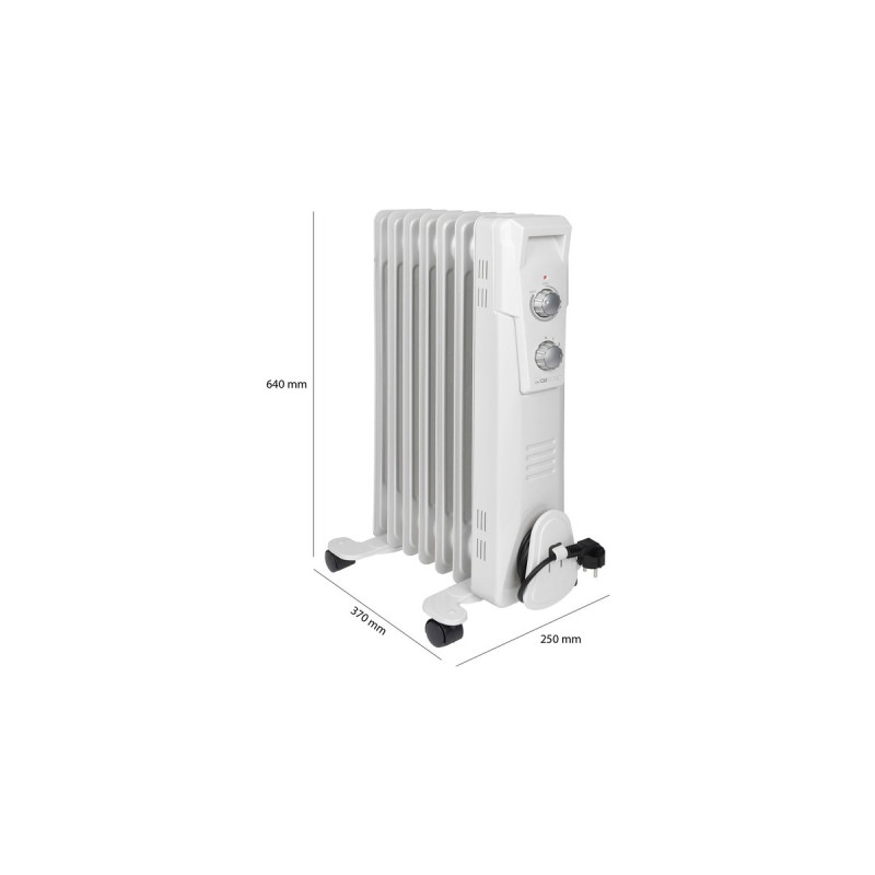 Clatronic Ölradiator RA 3735(weiß, 7 Heizrippen)