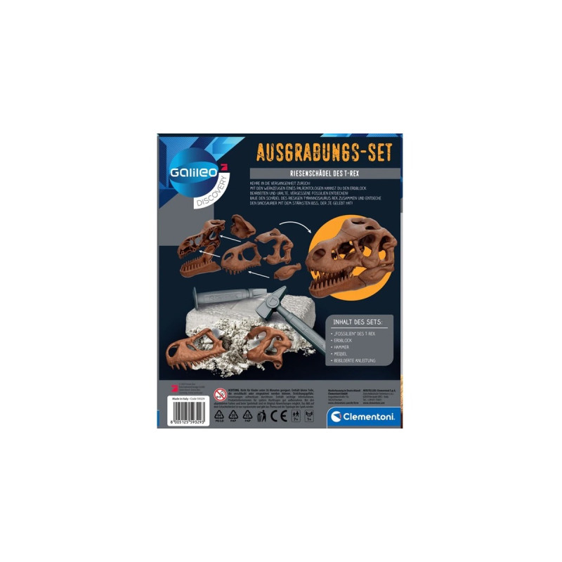 Clementoni Ausgrabungs-Set: Riesenschädel des T-Rex, Experimentierkasten