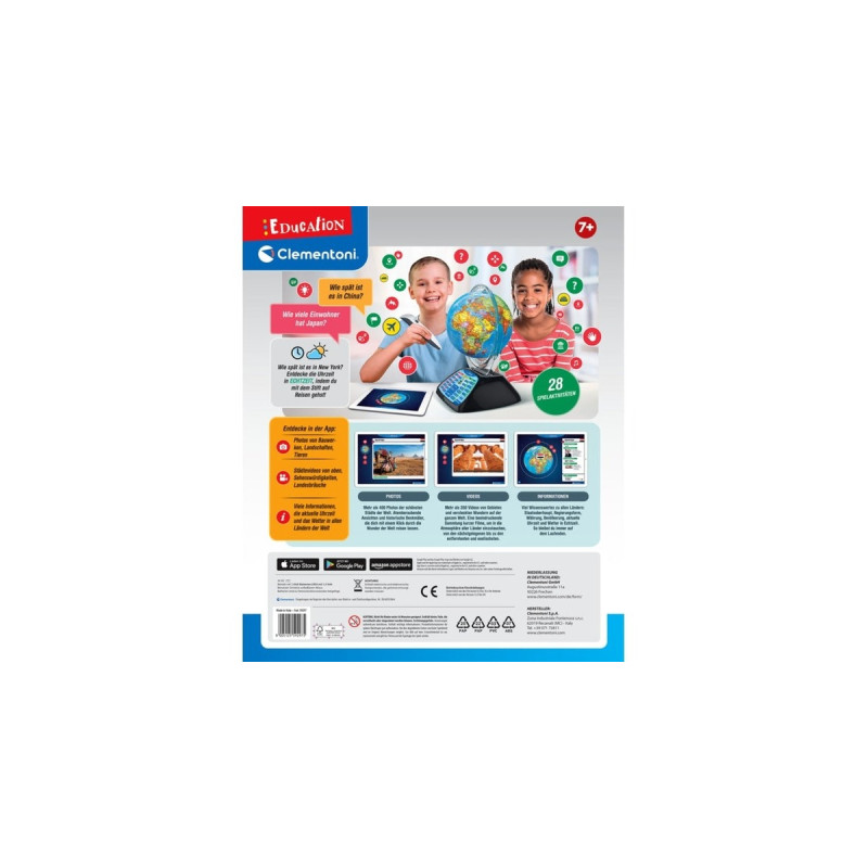 Clementoni Digitaler Globus, Lernspiel