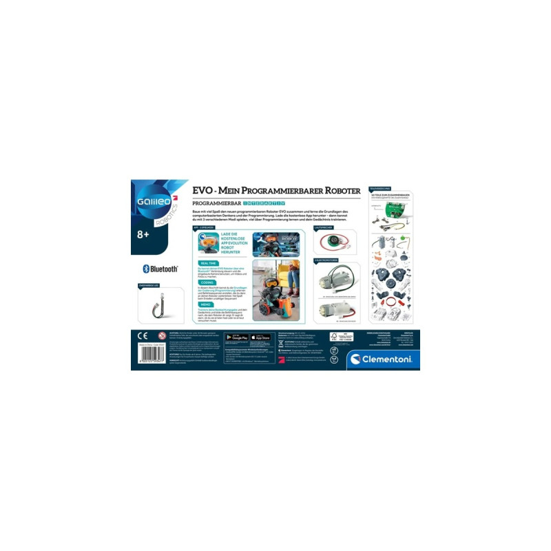 Clementoni EVO - Mein programmierbarer Roboter, Experimentierkasten