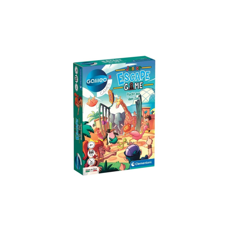Clementoni Escape Game Junior - Flucht aus dem Zoo, Partyspiel