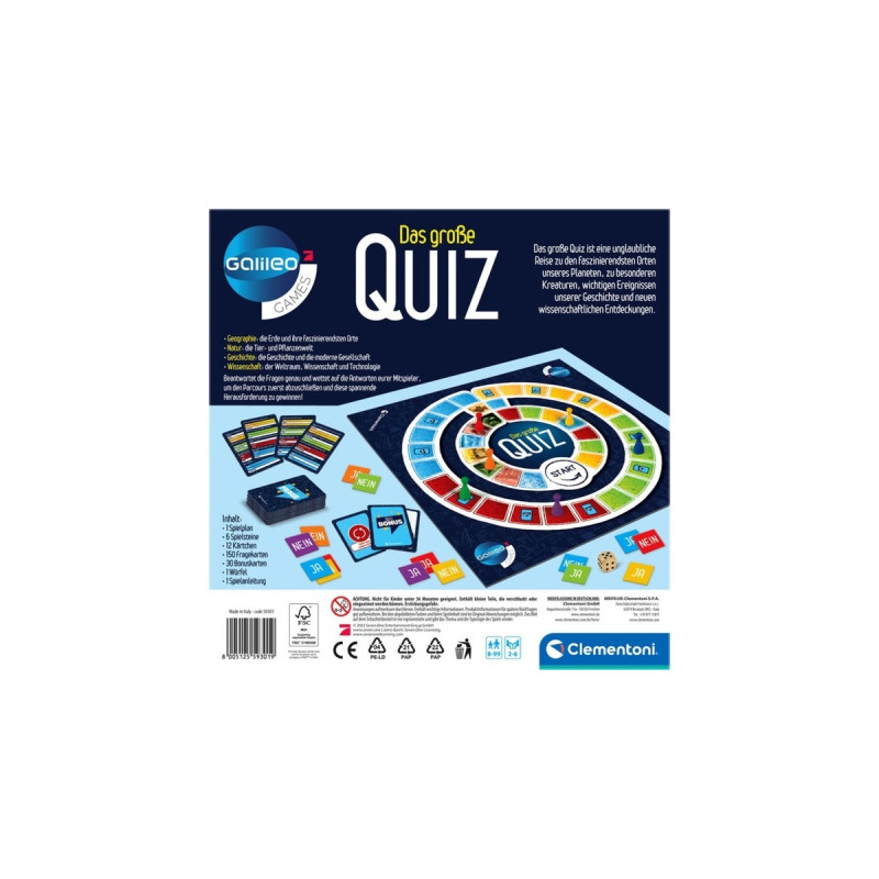 Clementoni Galileo - Das große Quiz, Quizspiel