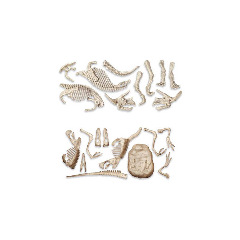 Clementoni Jurassic World 3 - Ausgrabungs-Set Triceratops & Velociraptor, Experimentierkasten