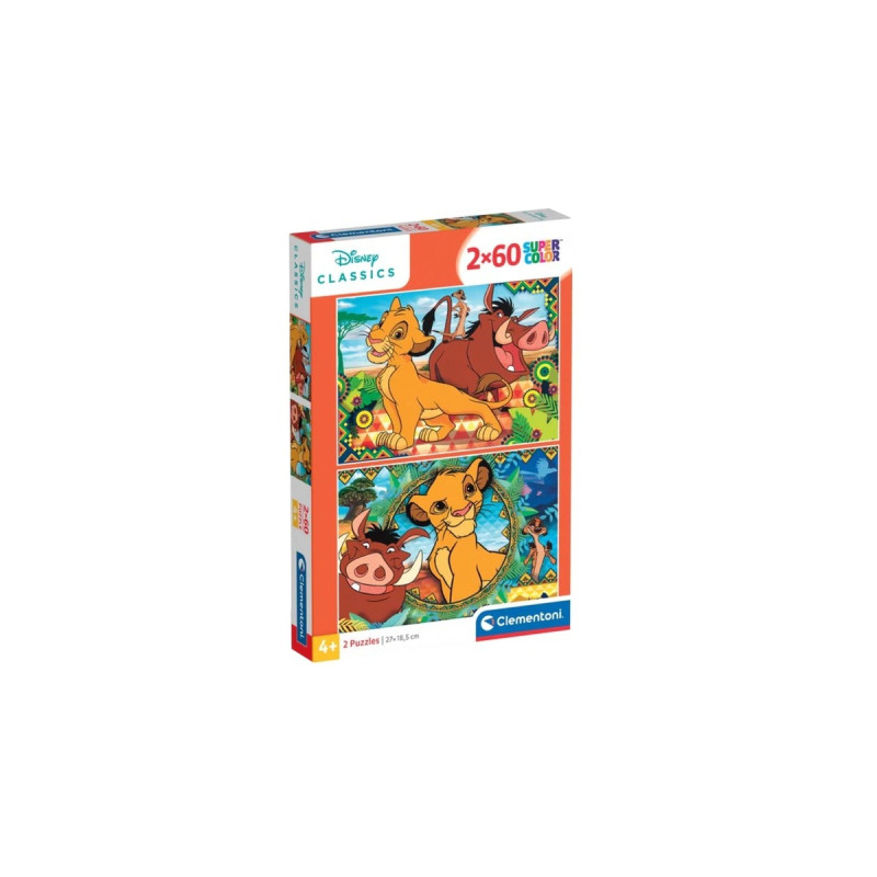 Clementoni Kinderpuzzle Supercolor - Disney Der König der Löwen( 2x 60 Teile)