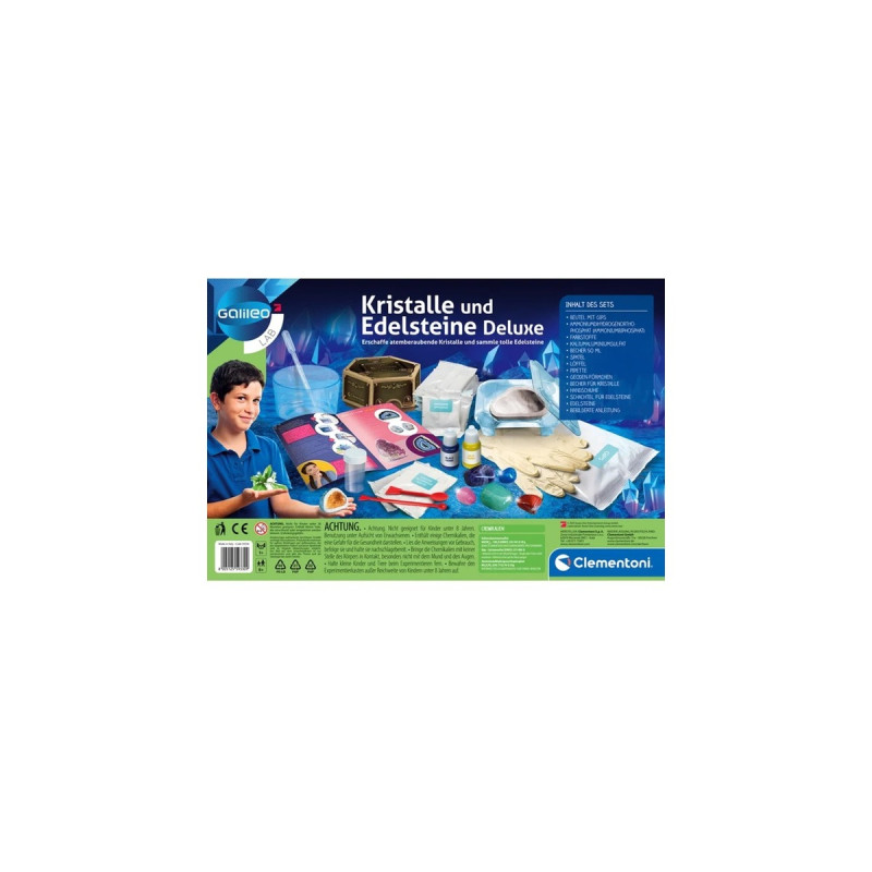 Clementoni Kristalle und Edelsteine Deluxe, Experimentierkasten