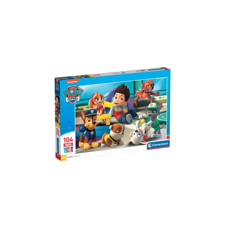 Clementoni Supercolor Maxi - Paw Patrol, Puzzle(104 Teile)