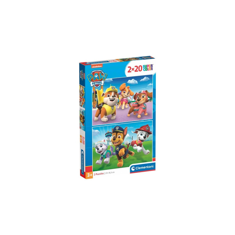 Clementoni Supercolor - Paw Patrol, Puzzle( 2x 20 Teile)