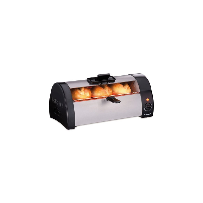 Cloer Brötchenbäcker 3080, Toaster(silber/schwarz, 570 Watt, für 3 - 4 Brötchen)