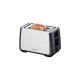 Cloer King-Size-Toaster 3569(edelstahl/schwarz, 1.000 Watt, für 2 XXL-Toastscheiben)