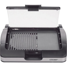 Cloer OUTDOOR-BARBECUE-GRILL 6725, Elektrogrill(schwarz/silber, 2.200 Watt)