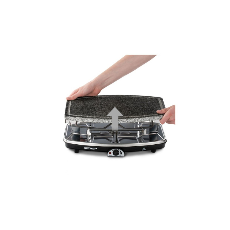 Cloer Raclettegrill 6430 mit Naturstein(grau/schwarz)