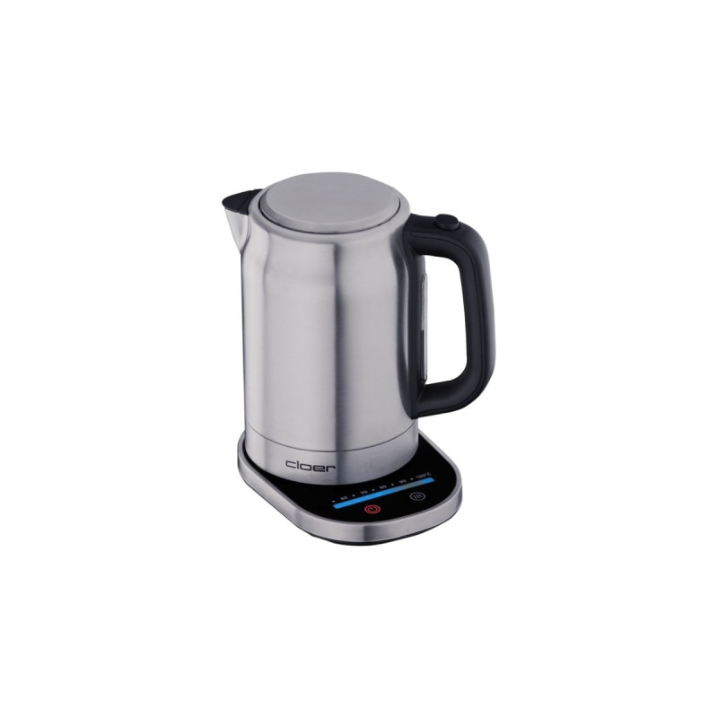 Cloer Touch Wasserkocher 4459(edelstahl (gebürstet)/schwarz, 1,7 Liter)