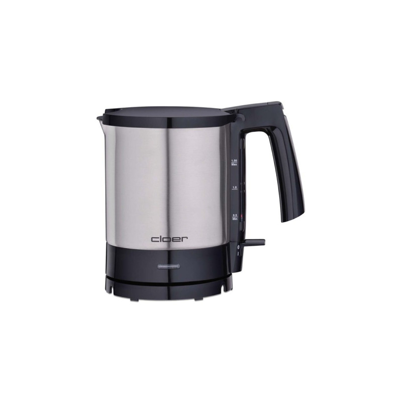 Cloer Wasserkocher 4710(edelstahl/schwarz, 1,5 Liter)