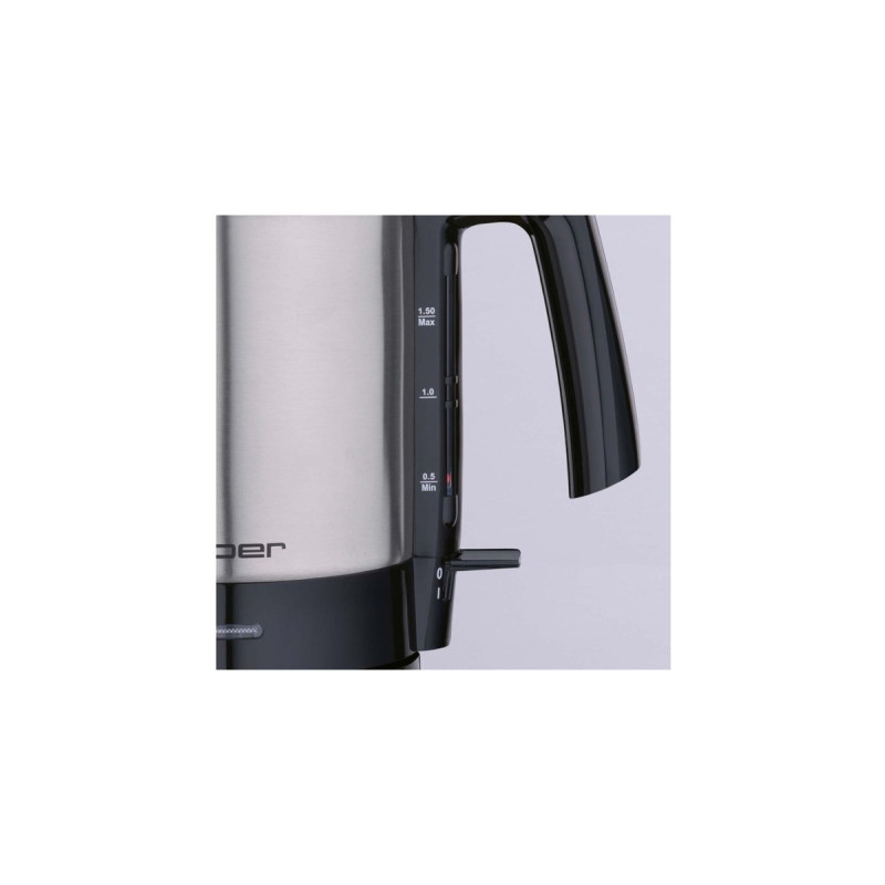 Cloer Wasserkocher 4710(edelstahl/schwarz, 1,5 Liter)