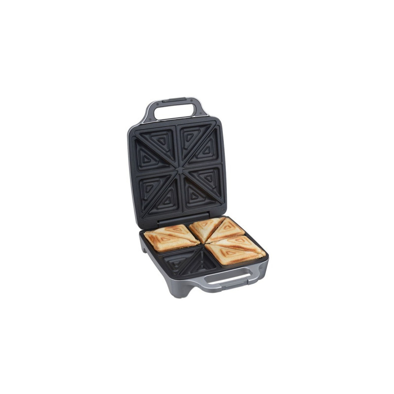 Cloer XXL-Sandwichmaker 6269(silber, für 4 Toasts)