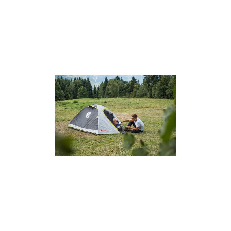 Coleman 3-Personen-Kuppelzelt Darwin 3(grau/hellgrün, Modell 2023)