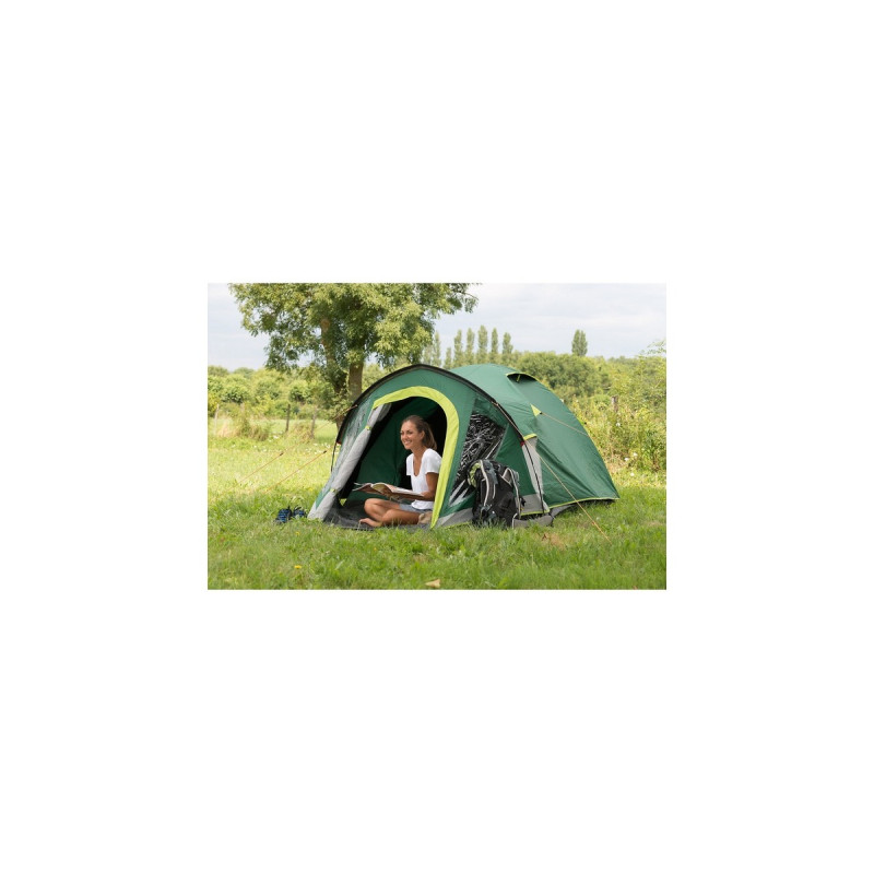 Coleman 4-Personen-Kuppelzelt Kobuk Valley 4 Plus BlackOut(dunkelgrün/hellgrün)