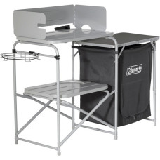 Coleman Camping-Tisch Cooking Stand 2199743(grau, mit Textilschrank)