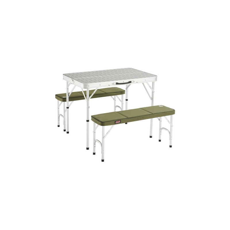 Coleman Camping-Tisch Pack-Away Table for 4 205584, Camping-Set(aluminium/grün)