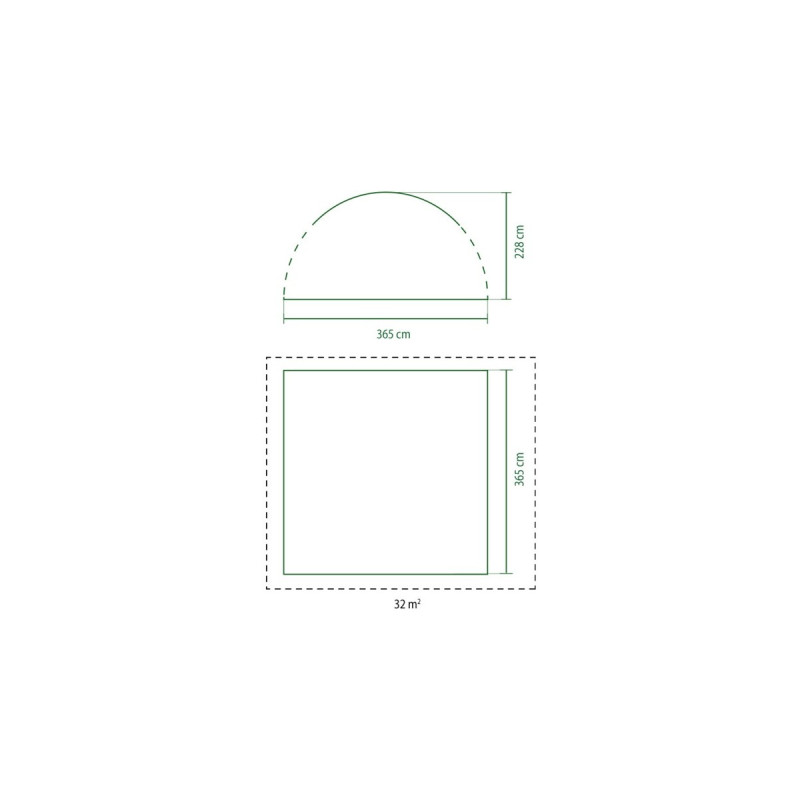 Coleman Event Dome Shelter L, 3,65 x 3,65m, Pavillon(hellblau/grau)
