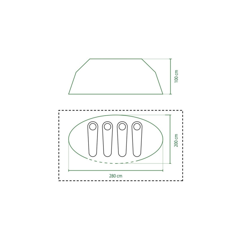 Coleman Pop Up-Zelt Galiano 4(blau/hellgrau, Sekundenzelt)