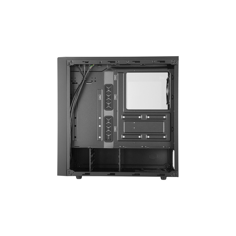 Cooler Master MasterBox NR600, Tower-Gehäuse(schwarz, Tempered Glass, Version mit optischem Laufwerkssschacht)