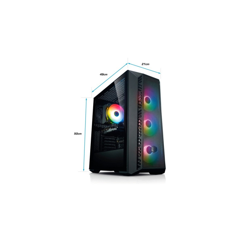 Cooler Master Master Box, Gaming-PC(schwarz/transparent, Windows 11 Home 64-Bit)